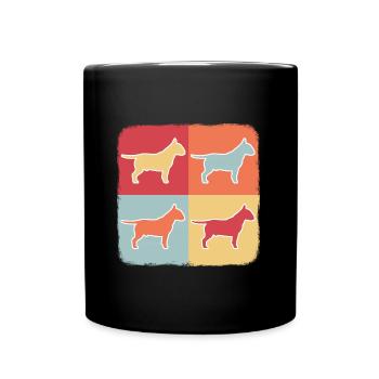 Bullterrier - Tasse einfarbig - Schwarz - Vorne