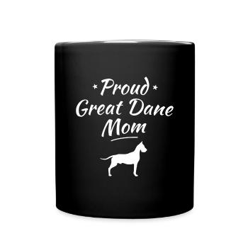 Deutsche Dogge - Tasse einfarbig - Schwarz - Vorne