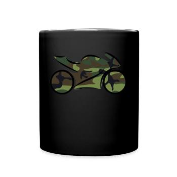 Motorcycle camouflage - Full Colour Mug - black - Front