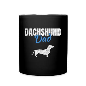 Dachshund Besitzer Geschenk - Tasse einfarbig - Schwarz - Vorne