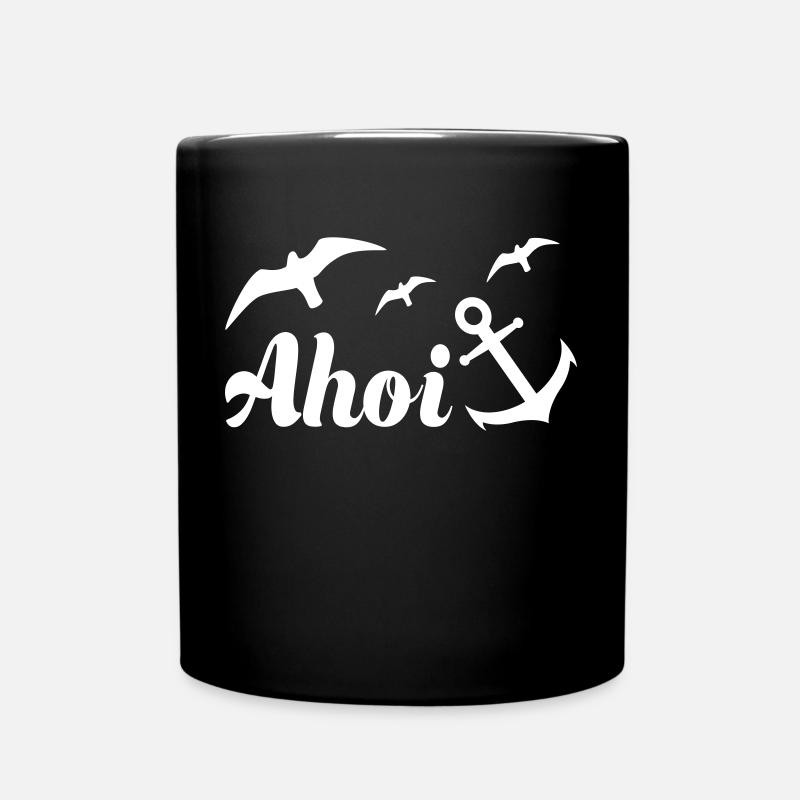 Ahoi - Tasse einfarbig - Schwarz