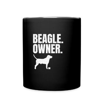 Beagle Besitzer Geschenk - Tasse einfarbig - Schwarz - Vorne