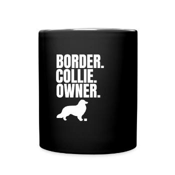 Border Collie Besitzer - Tasse einfarbig - Schwarz - Vorne