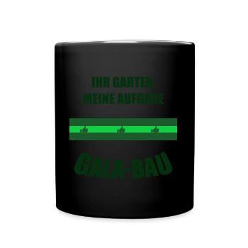 Gala construction, LANDSCAPE GARDENS, green thumb - Full Colour Mug - black - Front