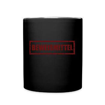 Evidence, saying police thriller humor, shirt - Full Colour Mug - black - Front
