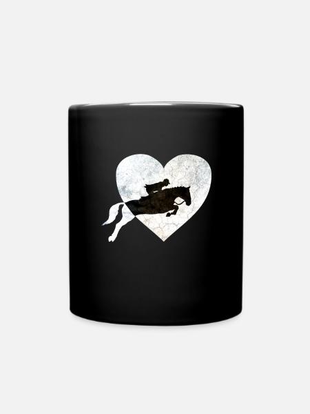 Cheval de saut d'obstacles - Mug uni - noir