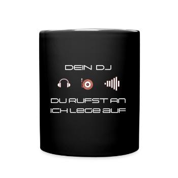 DJ T-Shirt - Tasse einfarbig - Schwarz - Vorne