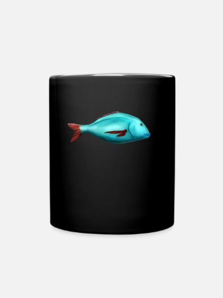 Der Fisch - Tasse einfarbig - Schwarz