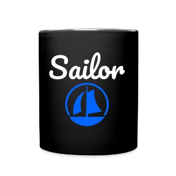 Matrose - Tasse einfarbig - Schwarz - Vorne