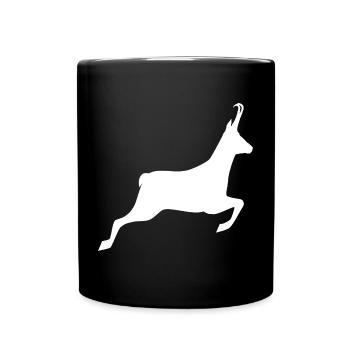 T-shirt Chasse personnalisable - motif chamois - Mug uni - noir - Devant