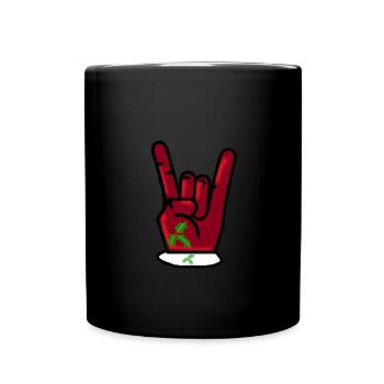 Weihnachten, Rock and Roll Hand, Xmas Metal Musik - Tasse einfarbig - Schwarz - Vorne