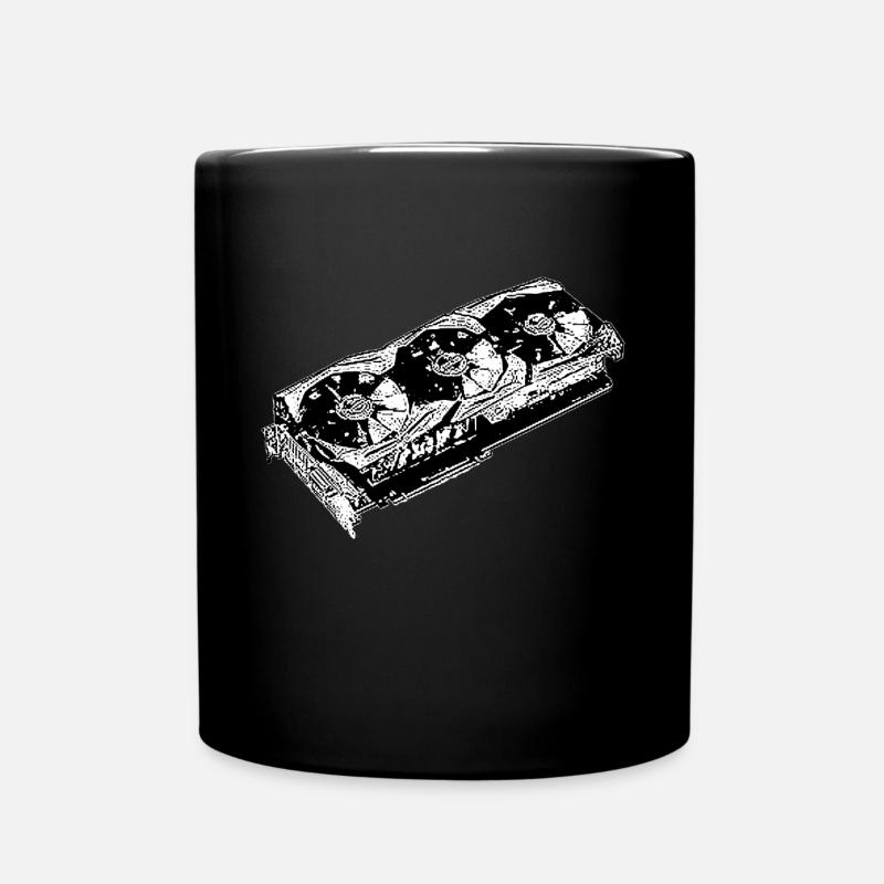 Gamer GPU - Tasse einfarbig - Schwarz