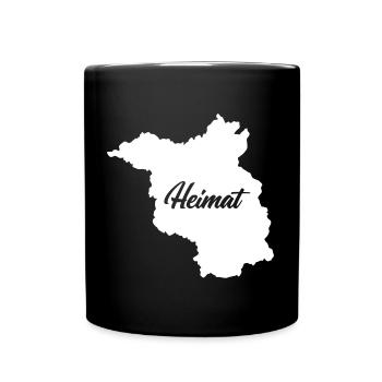 Heimat Brandenburg | Landkarte - Tasse einfarbig - Schwarz - Vorne