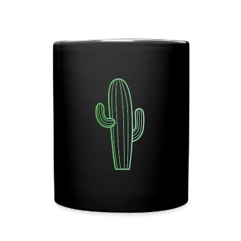Kaktus - Tasse einfarbig - Schwarz - Vorne