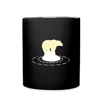 Eisbär - Tasse einfarbig - Schwarz - Vorne