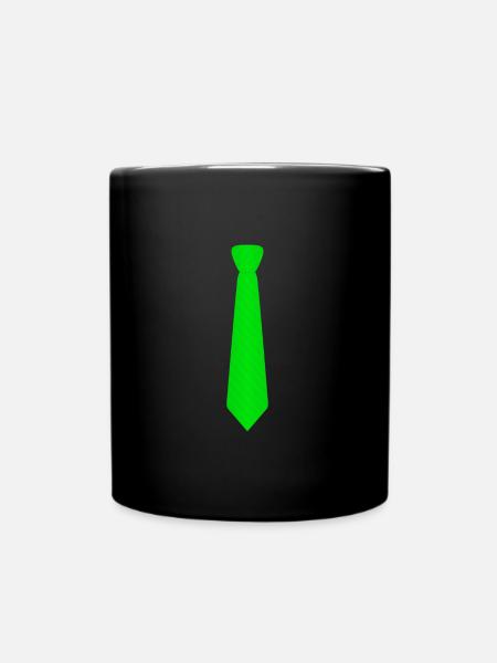 Cravate verte - Mug uni - noir