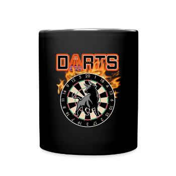 Darts Bullseye - Full Colour Mug - black - Front