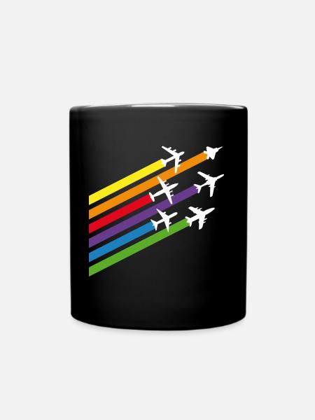 Flugzeuge - Tasse einfarbig - Schwarz