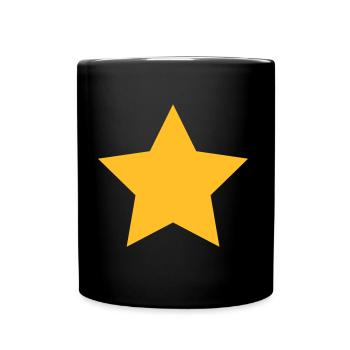 Star yellow christmas star - Full Colour Mug - black - Front