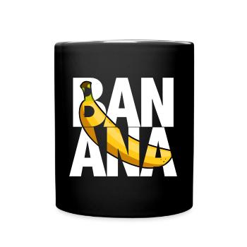 Banana - Full Colour Mug - black - Front