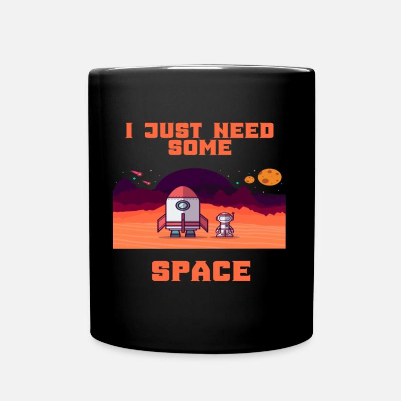 Astronaut Space Spaceflight Rocket Space Gift - Full Colour Mug - black