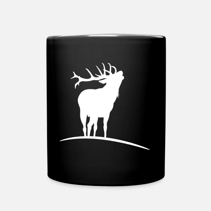 Chevreuil, ornière, chasseur, garde forestier, andouiller - Mug uni - noir
