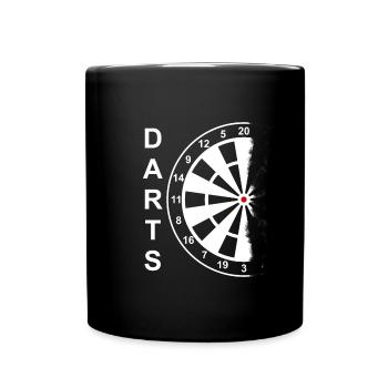 Darts dartboard - Full Colour Mug - black - Front