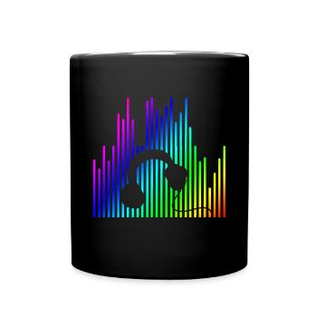 EQUALIZER and Headphones EQUALIZER and Kopfhörer - - Tasse einfarbig - Schwarz - Vorne