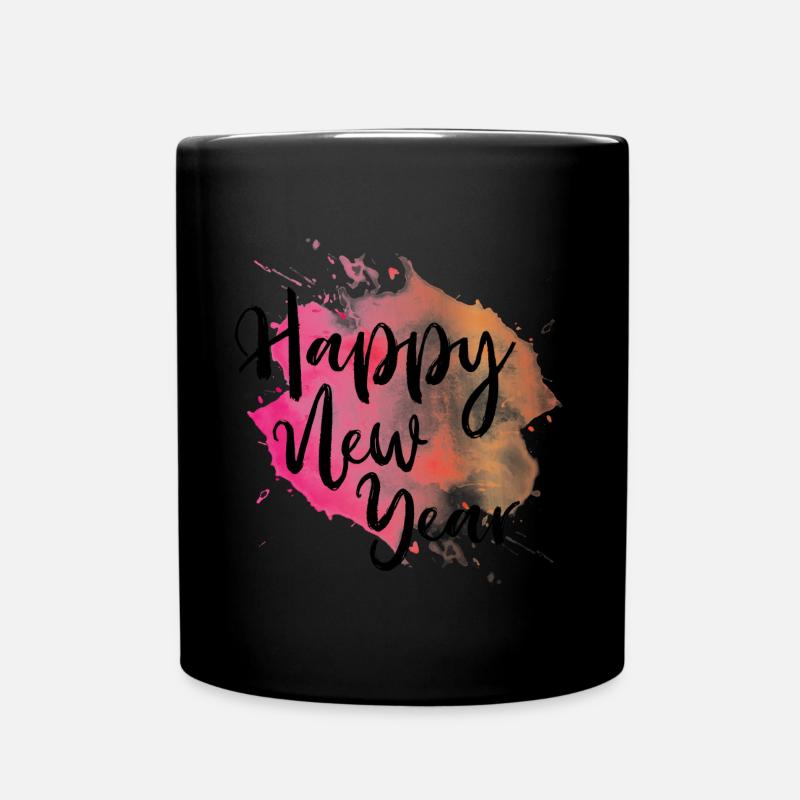 new Happy New Year - Full Colour Mug - black