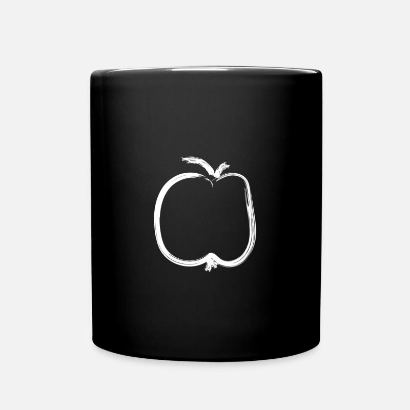 Apfel - Apple T-Shirt. - Tasse einfarbig - Schwarz
