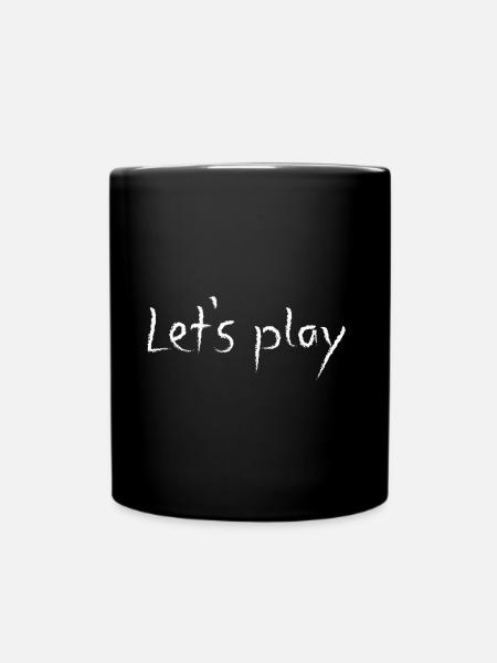 Let's play play Gamen Nerd game - Full Colour Mug - black