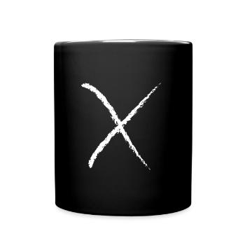 X like cross letter alphabet cool - Full Colour Mug - black - Front