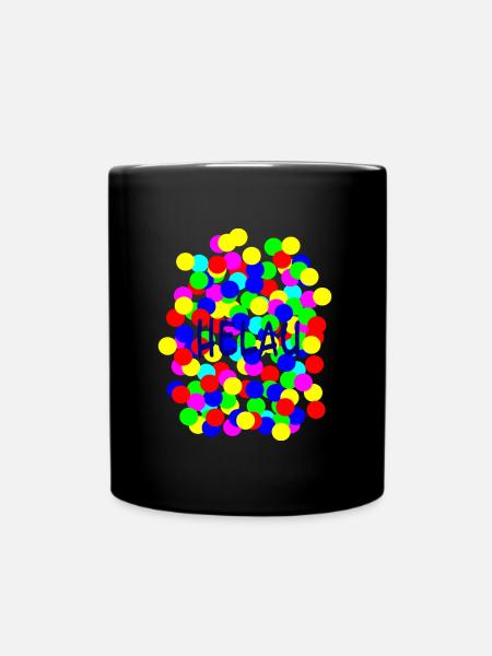 Konfetti Helau - Tasse einfarbig - Schwarz