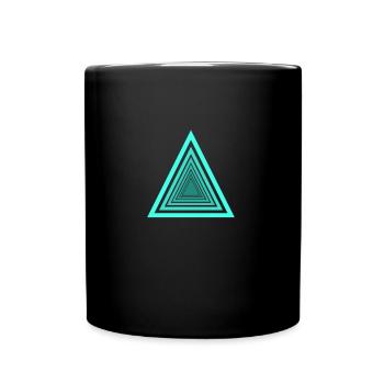 Triangles depth effect - Full Colour Mug - black - Front