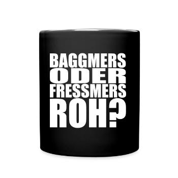 fränkisch franken mittelfranken sprüche - Tasse einfarbig - Schwarz - Vorne