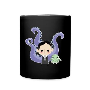 Lovecraft and Cthulhu - Full Colour Mug - black - Front