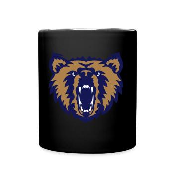 bear face club logo - Full Colour Mug - black - Front