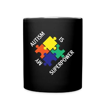Autism is my Superpower - Puzzle - Spruch - Tasse einfarbig - Schwarz - Vorne