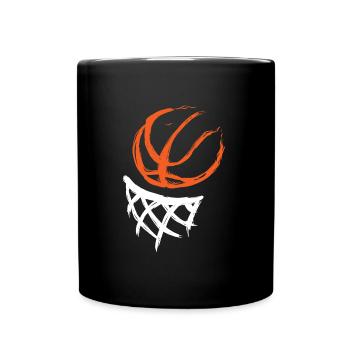 Basketballer Basketballerin Basketball Geschenk - Tasse einfarbig - Schwarz - Vorne