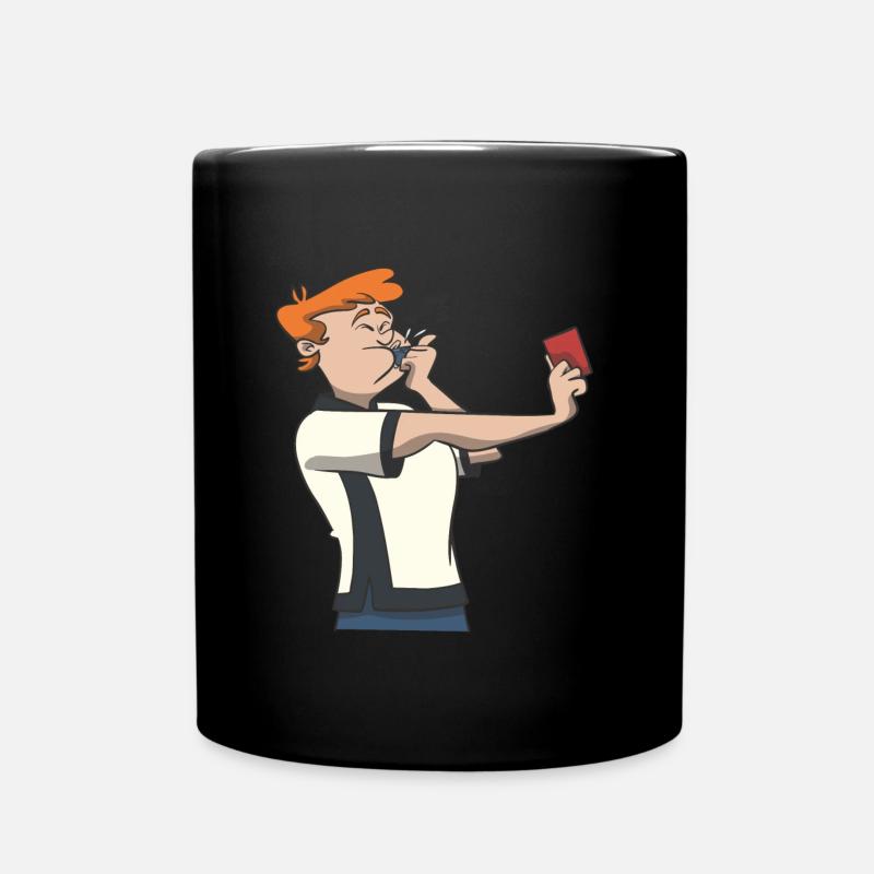 Soccer referee red card - Full Colour Mug - black