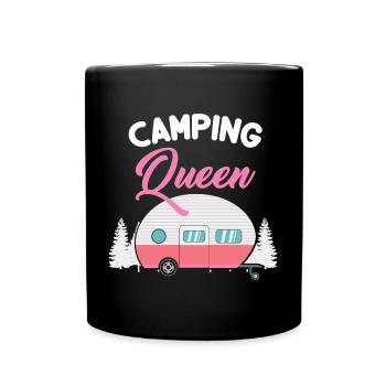Camping Queen - Camping caravane Reine - Mug uni - noir - Devant