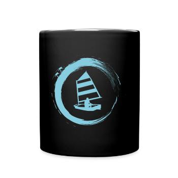 Segeln - Tasse einfarbig - Schwarz - Vorne