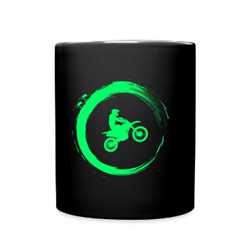 Motocross - Tasse einfarbig - Schwarz - Vorne