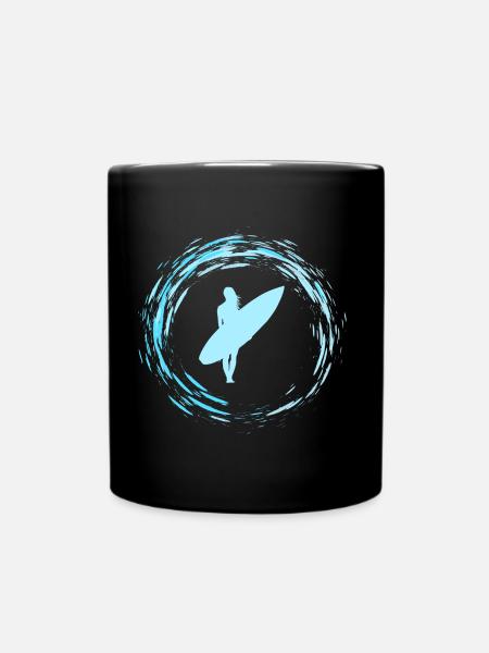 Surfer Girl - Full Colour Mug - black