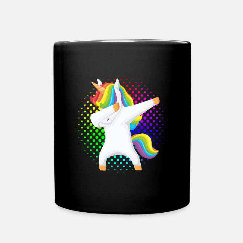 Dabbing Unicorn Dabbendes Unicorn Dab Idée cadeau - Mug uni - noir