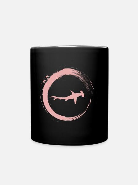 Hammerhai - Tasse einfarbig - Schwarz