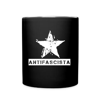 ANTIFASCISTA STERN ANTIFA ANTIFASCHISTISCH - Tasse einfarbig - Schwarz - Vorne