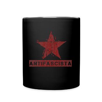 ANTIFASCISTA STERN ANTIFA ANTIFASCHISTISCH - Tasse einfarbig - Schwarz - Vorne