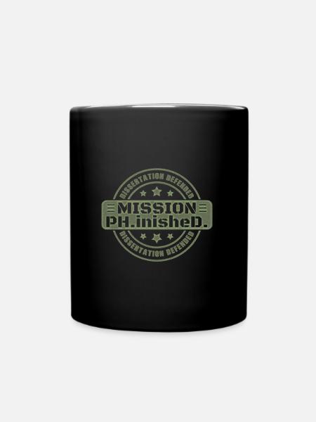 Thèse soutenue Doctorat Mission Terminé Don - Mug uni - noir