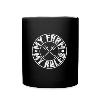 My Farm My Rules Gift - Full Colour Mug - black - Front